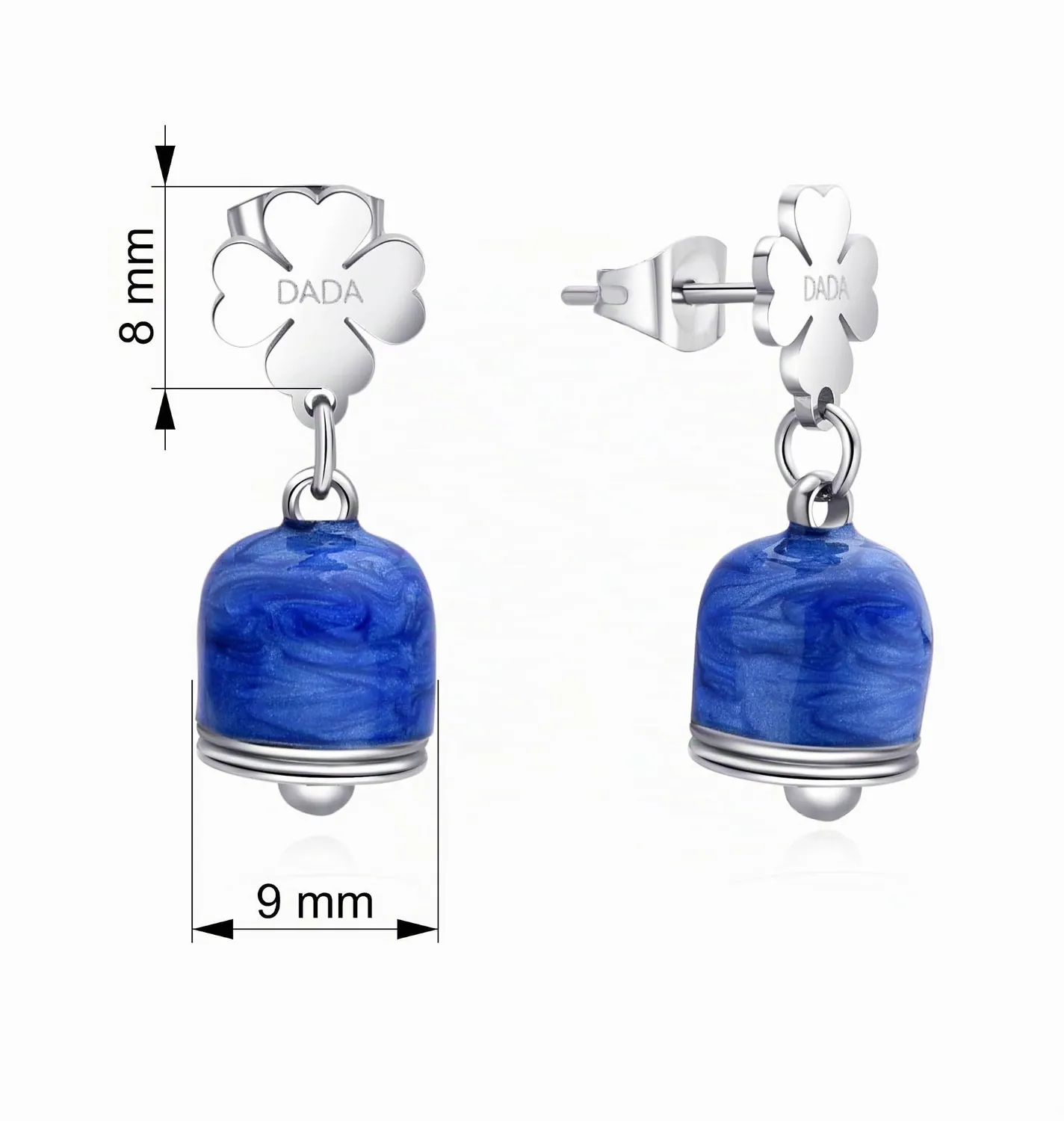 Dada Gioielli Campanella Capri Orecchini Blu Perlato Perle