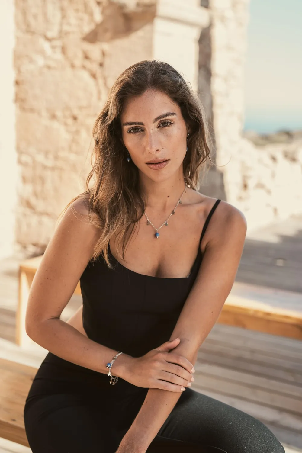 Dada Gioielli Capri Campanella Bracciale Blu Mare Stelline smalto