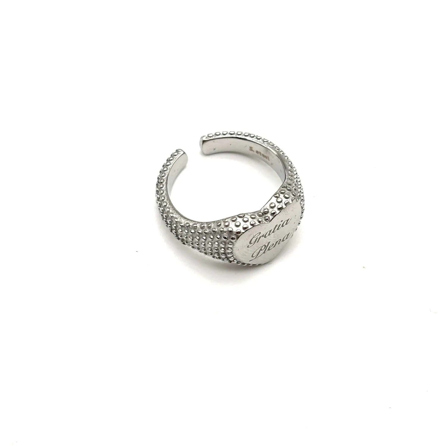 Ornamenta Gratia Plena anello cuore argentato regolabile