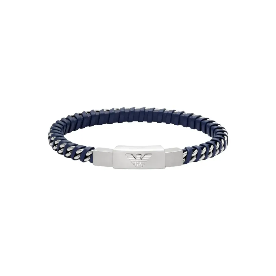 Emporio Armani EGS3319040 Bracciale Uomo Acciaio Blu Navy