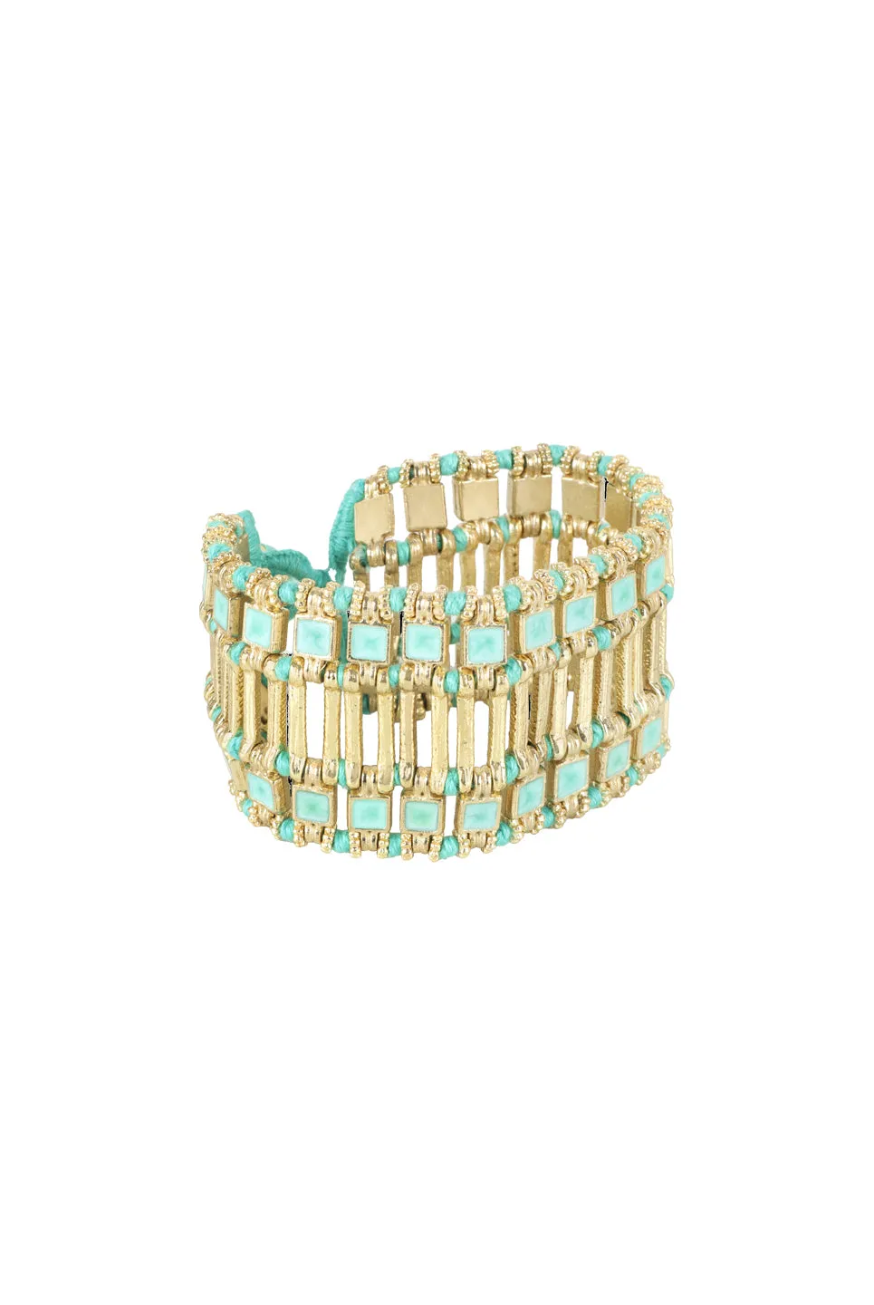 House of Tuhina Rudrani bracciale smaltato oro