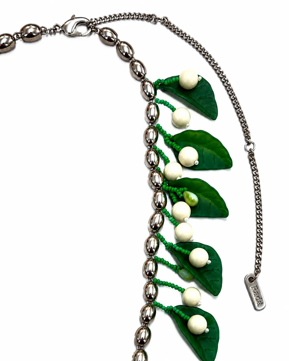 Rada Botanica Collana Foglie Verdi Statement