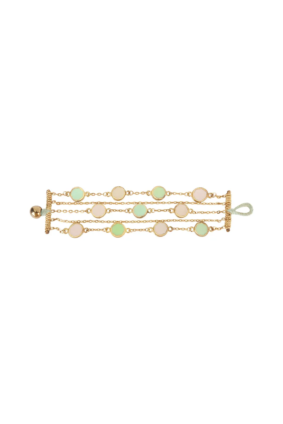 House of Tuhina Round Enamel bracciale smaltato bohème