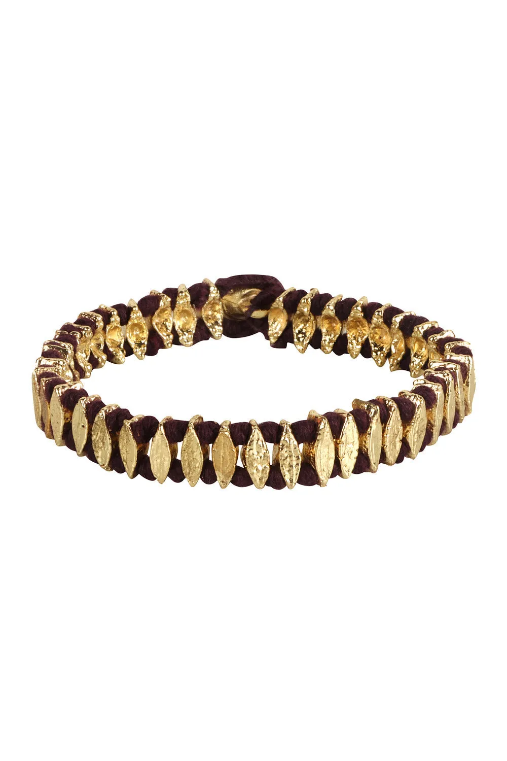 House of Tuhina Nabila bracciale corallo pietra foglia