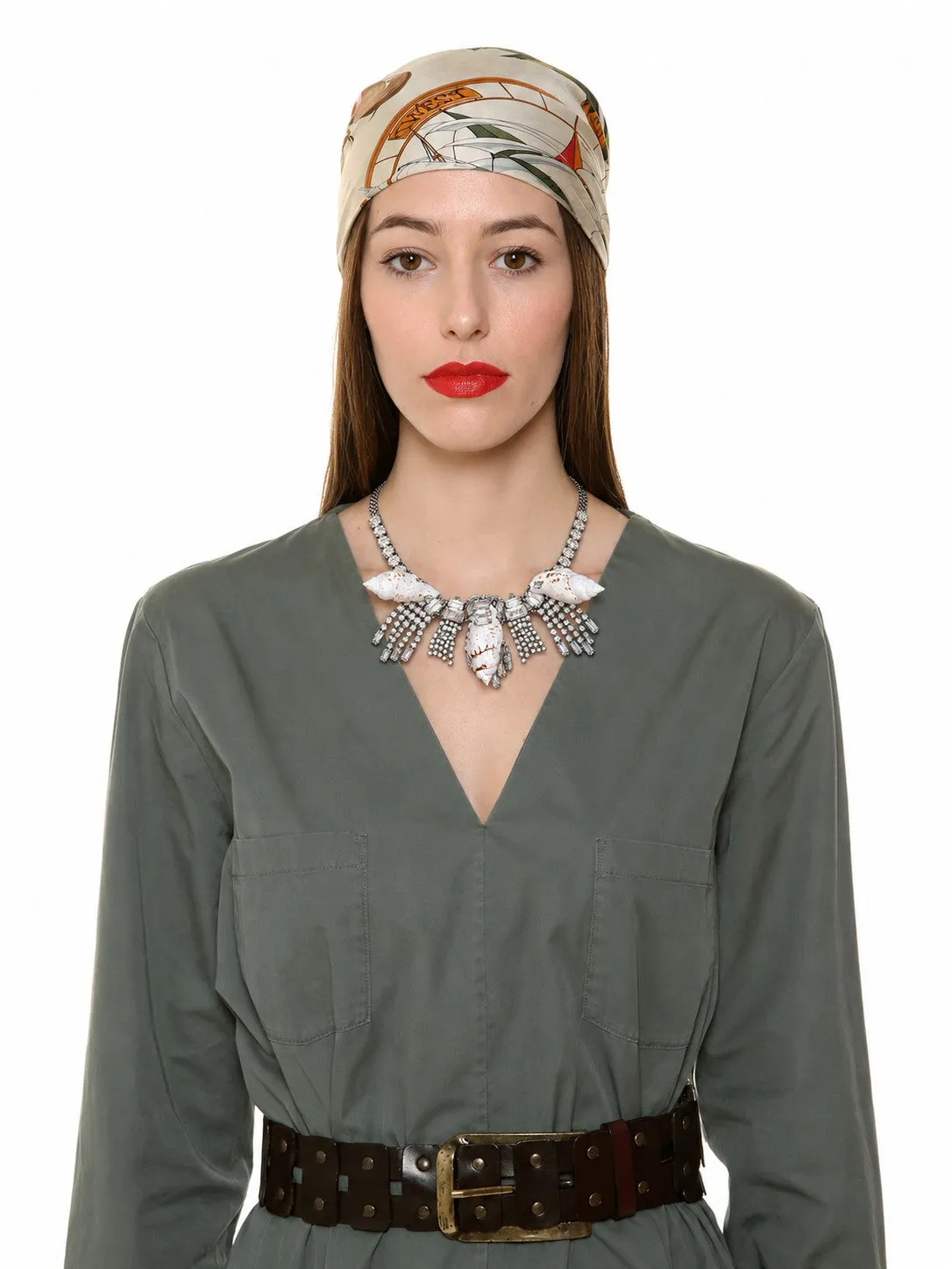 Rada collana conchiglie naturali strass
