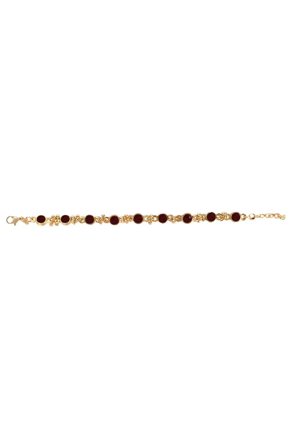 House of Tuhina Mirzaa bracciale bordeaux verde vetro
