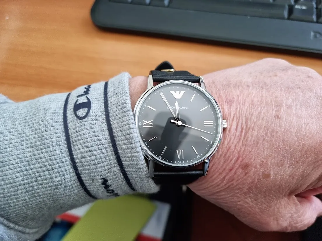 Emporio Armani Orologio Uomo Blu e Argento Classico