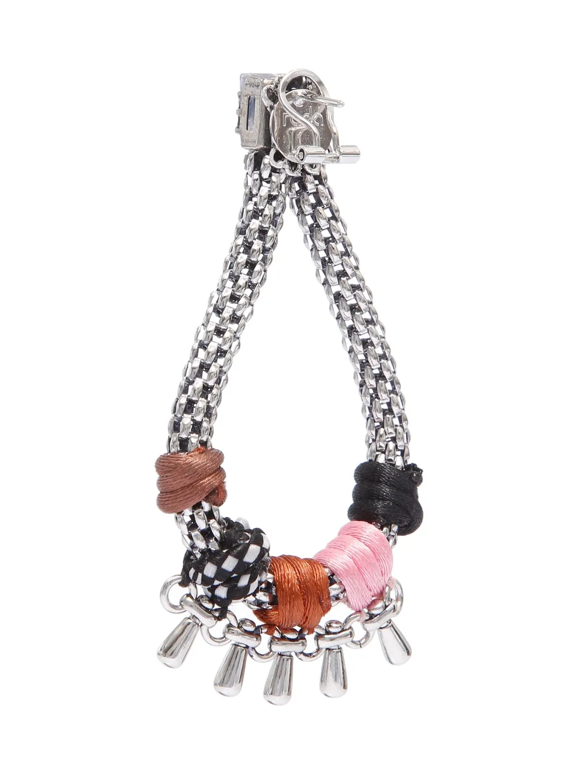 Rada Tubolare di Catena orecchini marrone multi strass