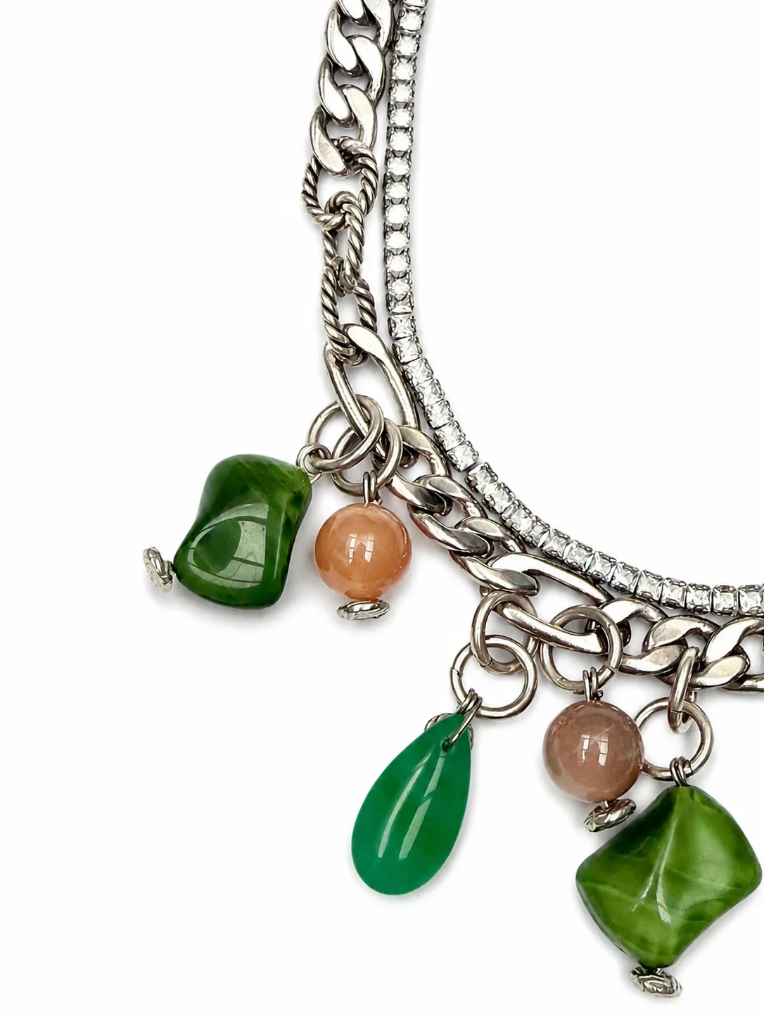 Rada Charms Pietre Verdi collana strass Verde
