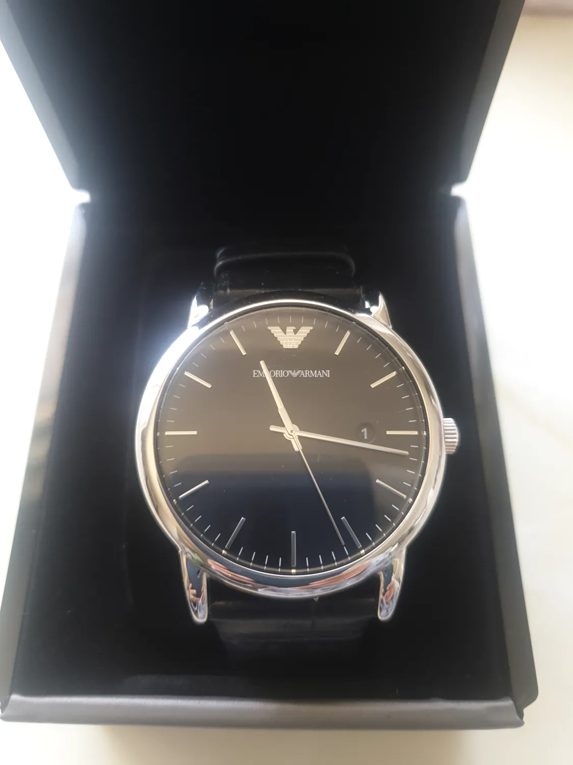 Emporio Armani Orologio Quarzo Nero Argento Uomo