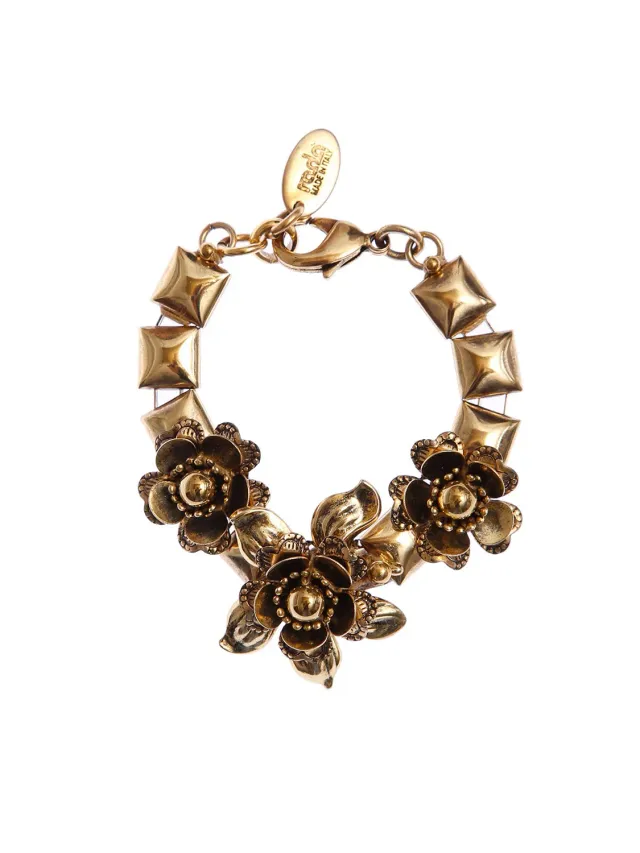 Rada Fiori bracciale oro antico effetto borchie