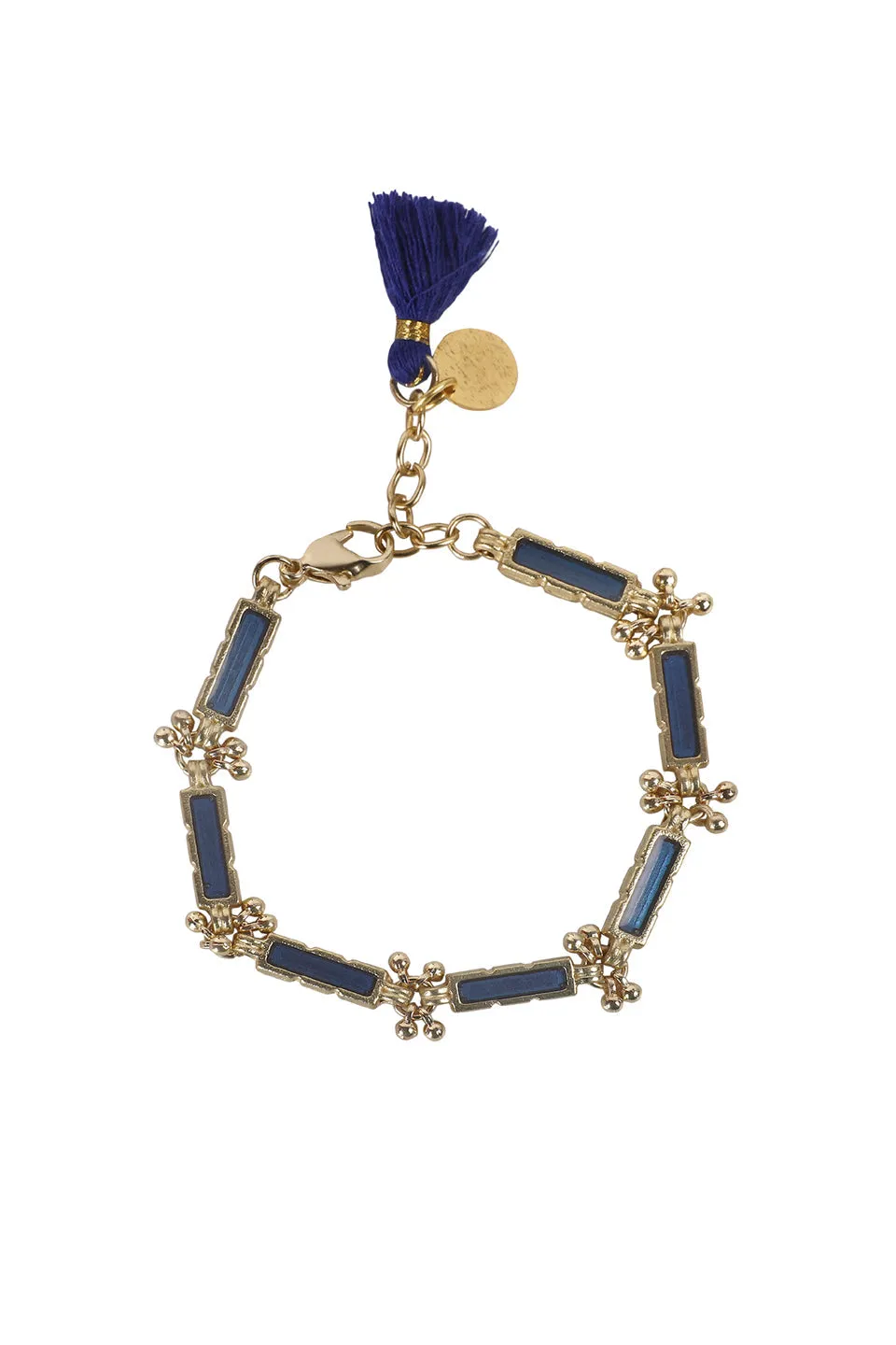 House of Tuhina Sahar Bracciale Smaltato Magenta Vetro