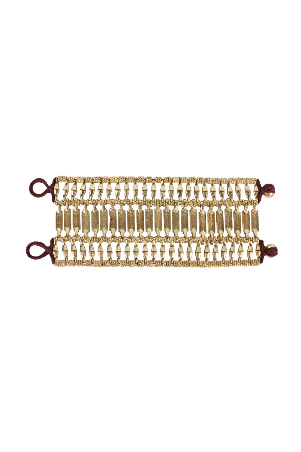 House of Tuhina Chocolate Elaichi bracciale intrecciato classico