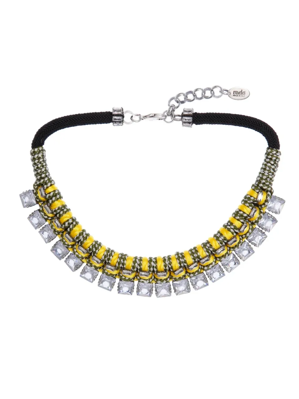 Rada Corda e Pietre collana verde giallo cristallo