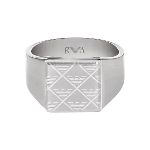 Emporio Armani Anello Uomo Sigillo Acciaio Misura 10