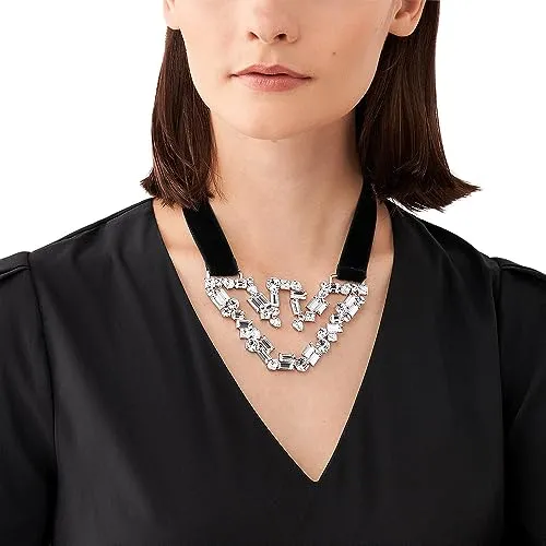 Emporio Armani EGS3049040 collana donna ottone cristalli argento