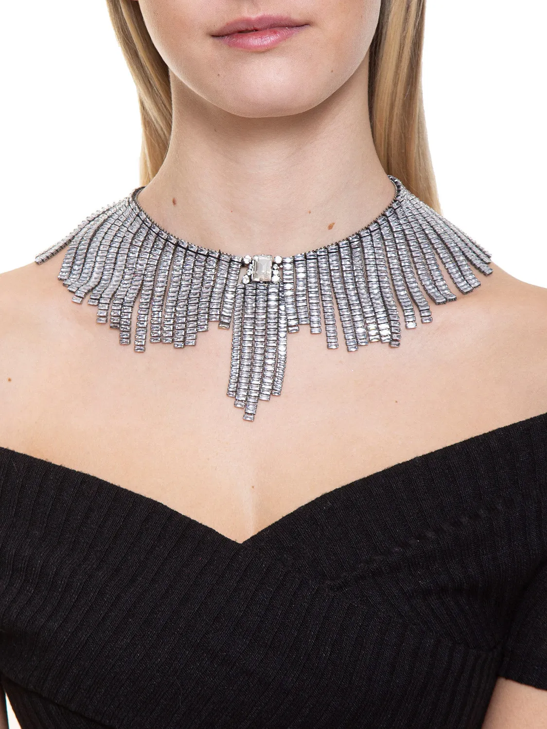 Rada Frange Baguette Collana Cristallo choker