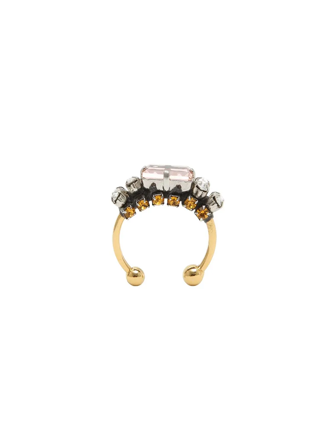 Rada baguette anello rosa oro regolabile fatto a mano