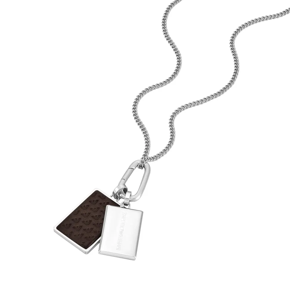 Emporio Armani collana uomo acciaio aquila
