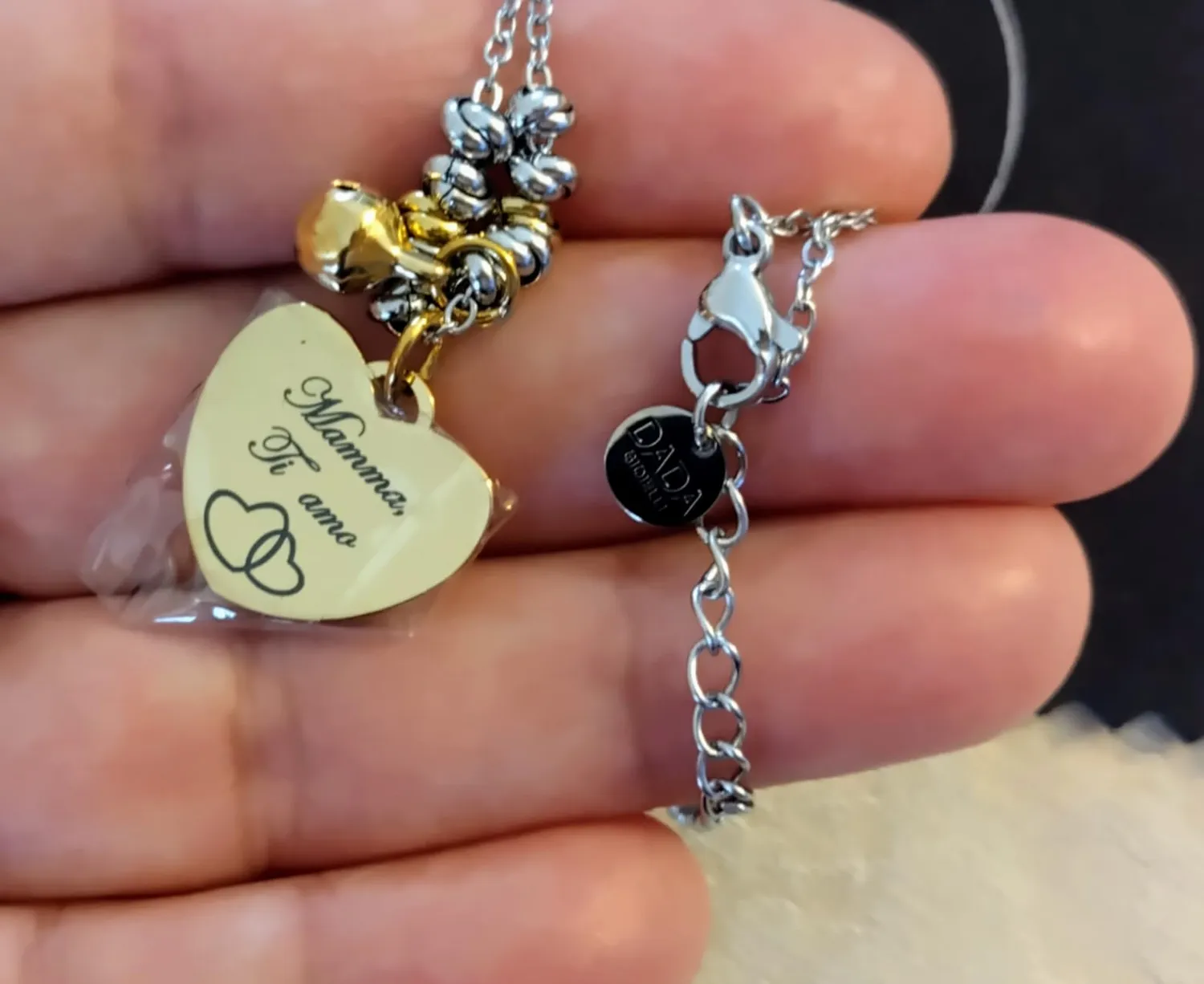 Dada Gioielli Collana Campanella Cuore Mamma Tutto Oro