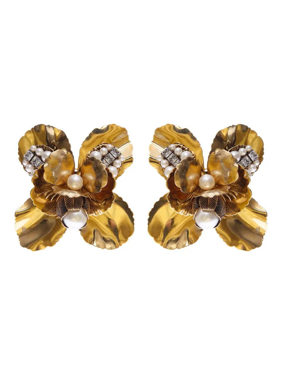 Rada Fiore Maxi orecchini con cristallo e perle