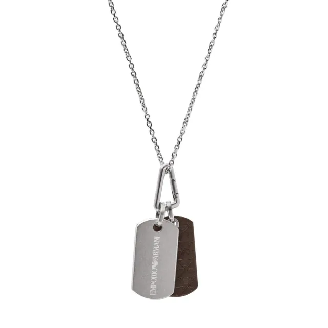 Emporio Armani EGS3133040 Ciondolo Acciaio Argento Opaco