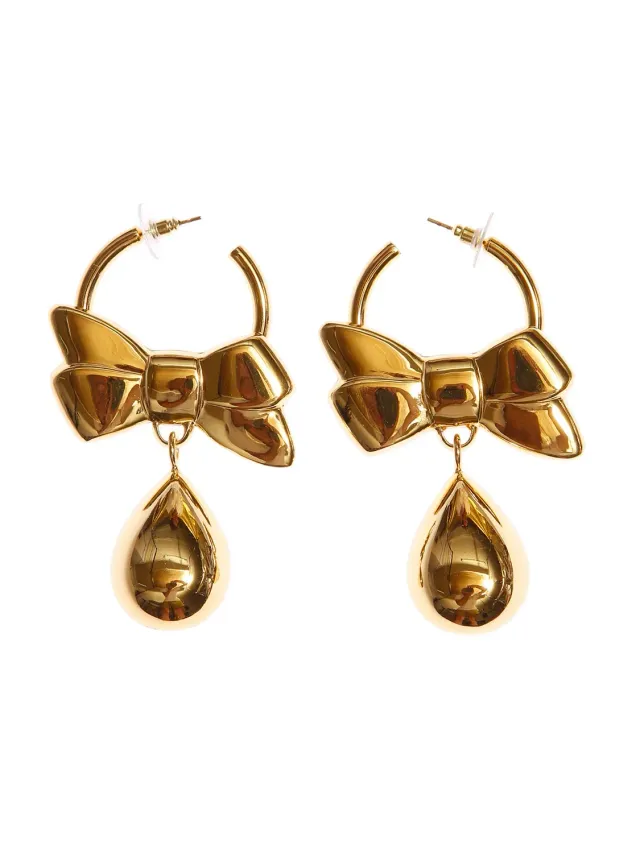 Rada Orecchini fiocco argento con goccia