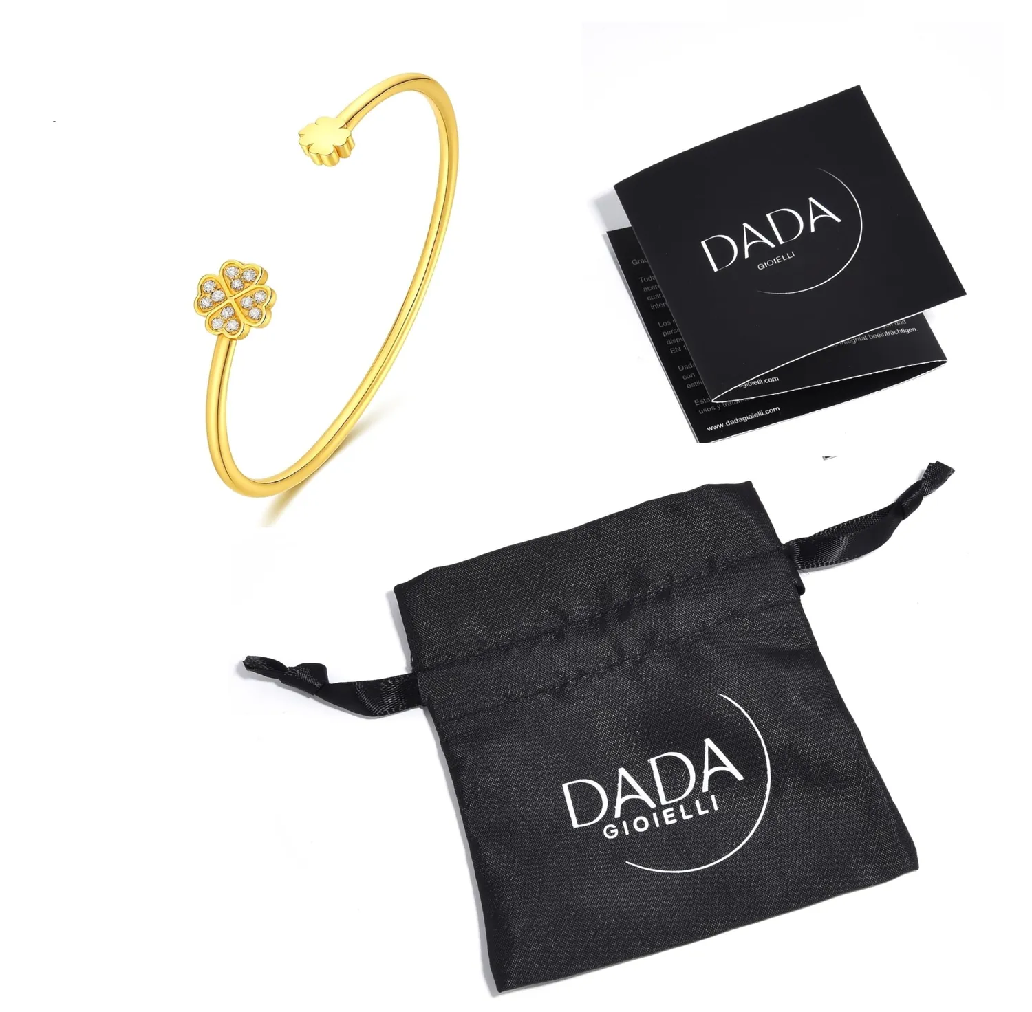 Dada Gioielli Bracciale Donna Quadrifoglio Oro Rigido