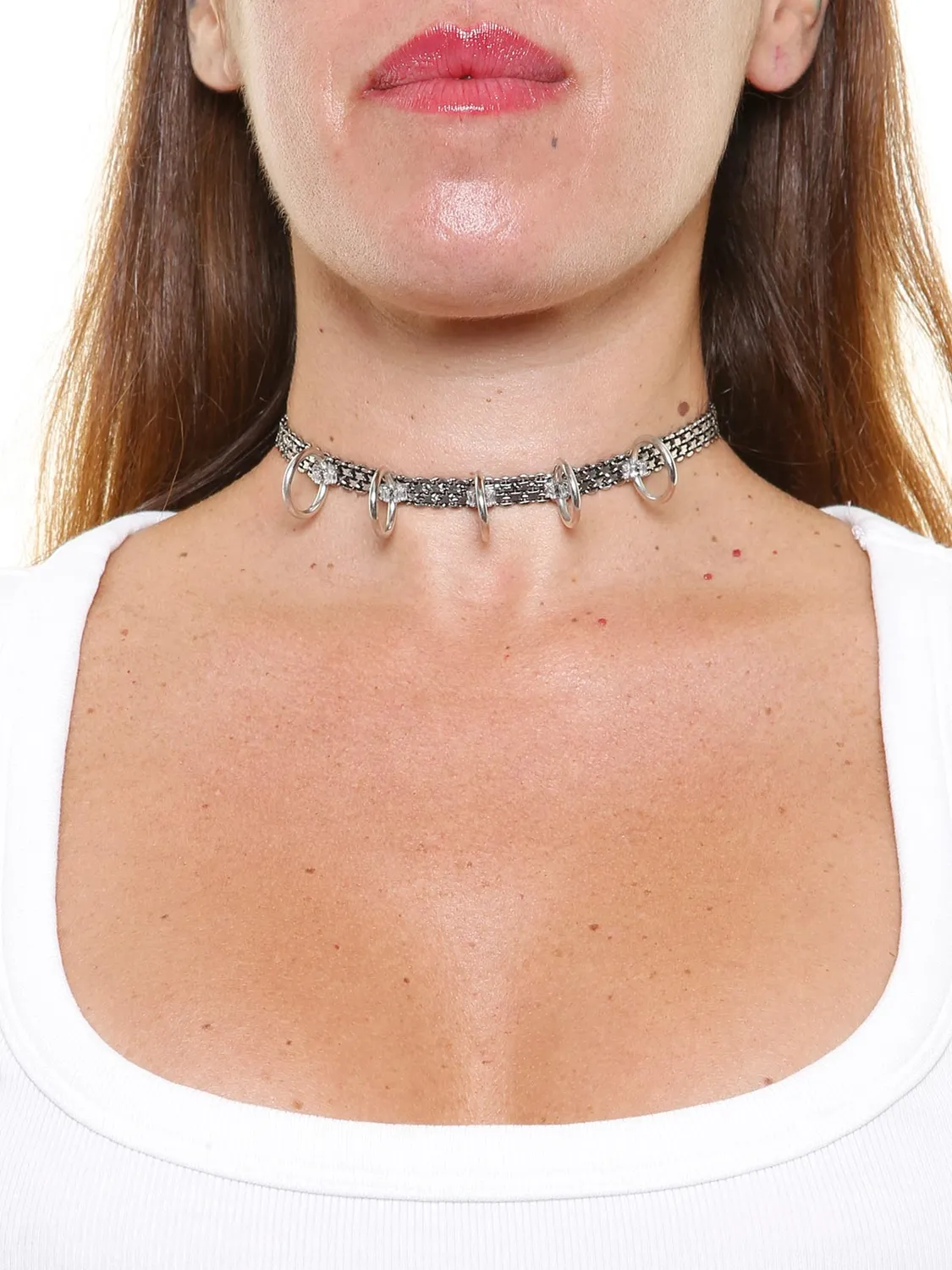 Rada Anelle choker oro antico con baguette