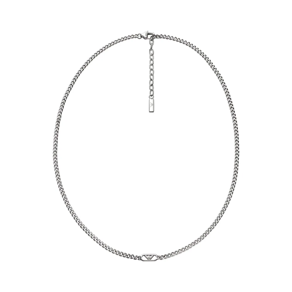 Emporio Armani Collana Uomo Acciaio Scuro Catena Moschettone