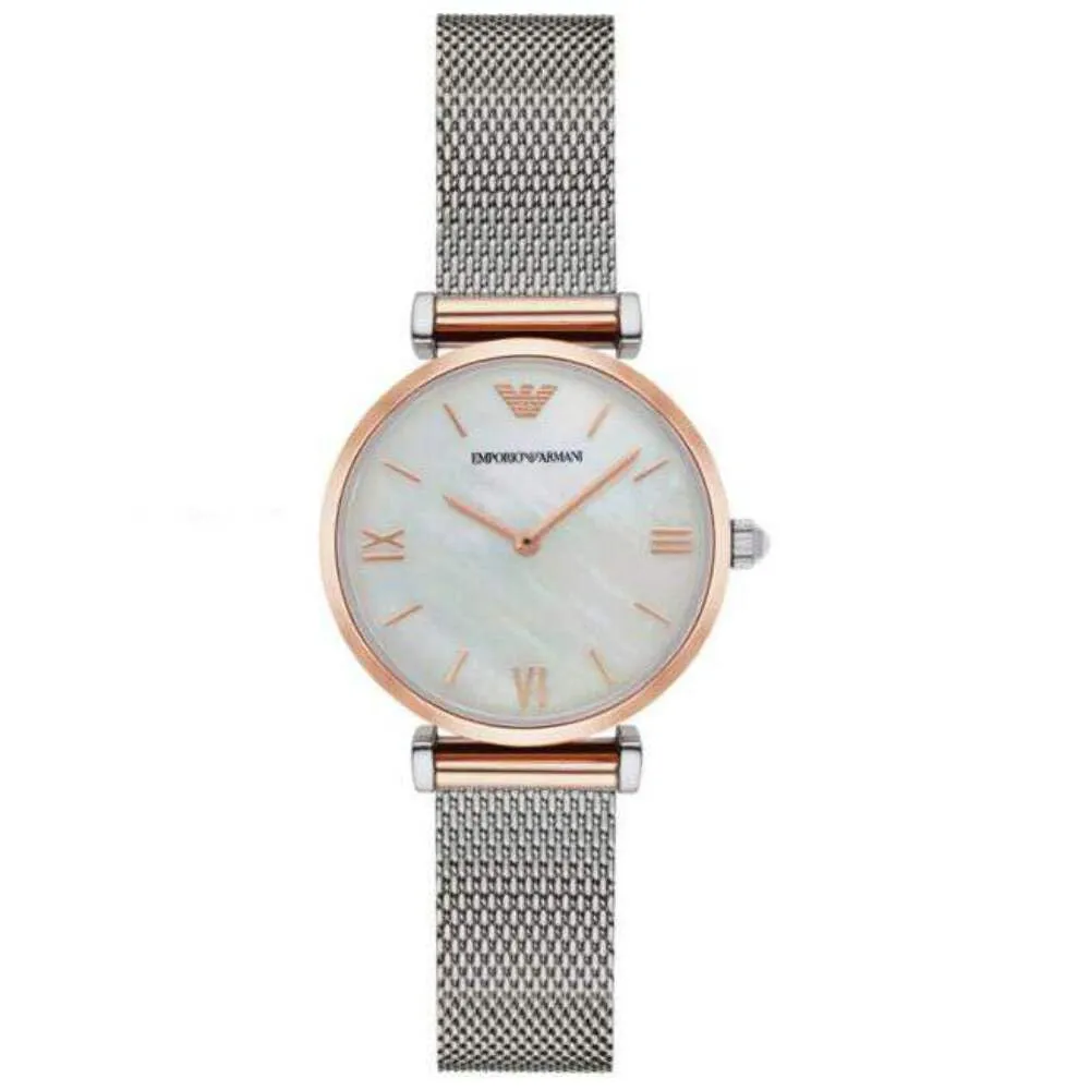 Emporio Armani orologio donna glitter oro rosa e argento