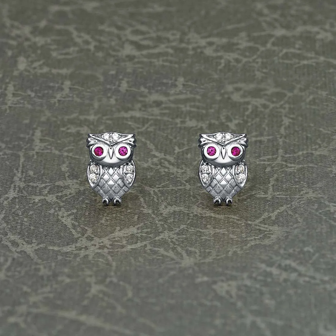 Diamond Treats Orecchini Gufo Argento 925 con Zirconi