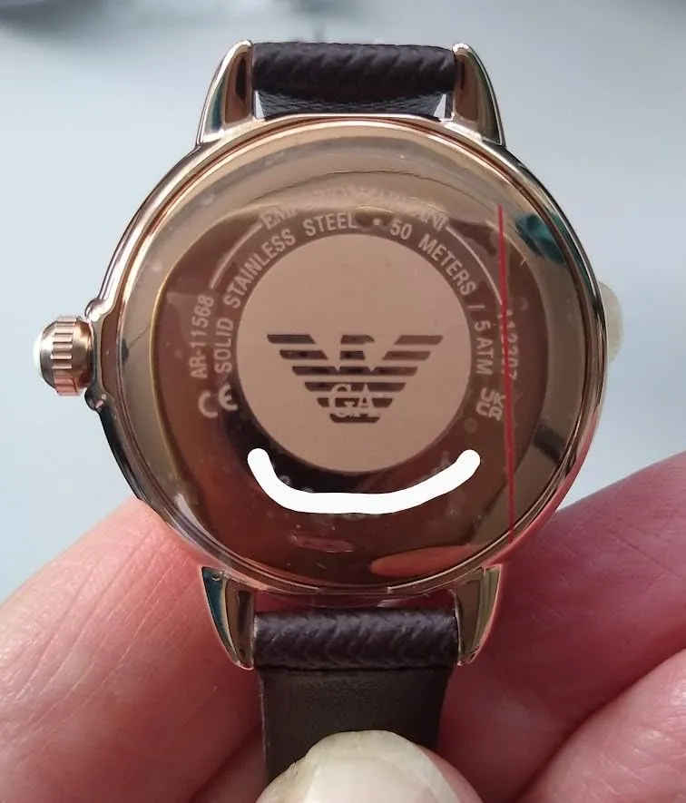 Emporio Armani Orologio Analogico Marrone Bianco