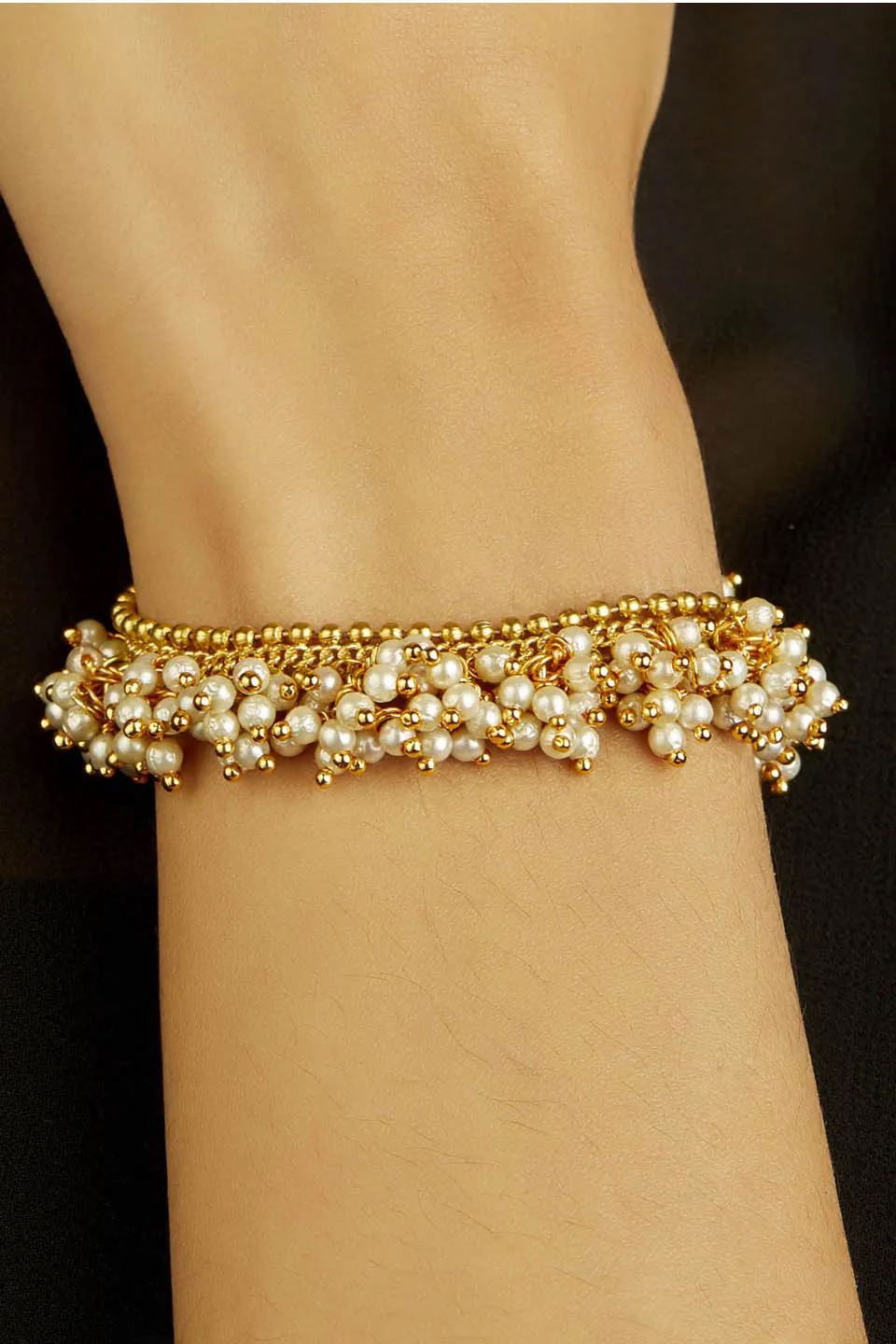 House of Tuhina Maharani Pearl bracciale oro perla