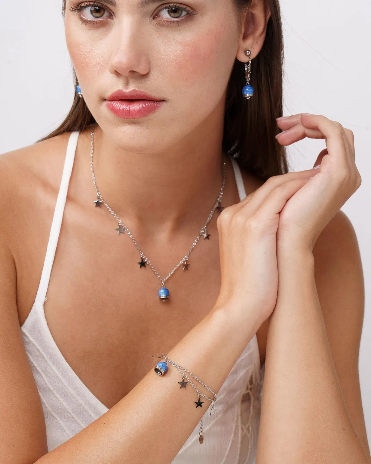 Dada Gioielli Orecchini Campanella Capri Blu Mare Stelline