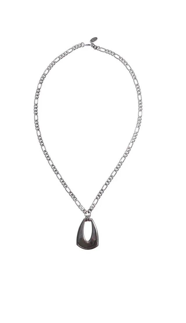 Rada Collana Lunga Argento con Pendente Geometrico