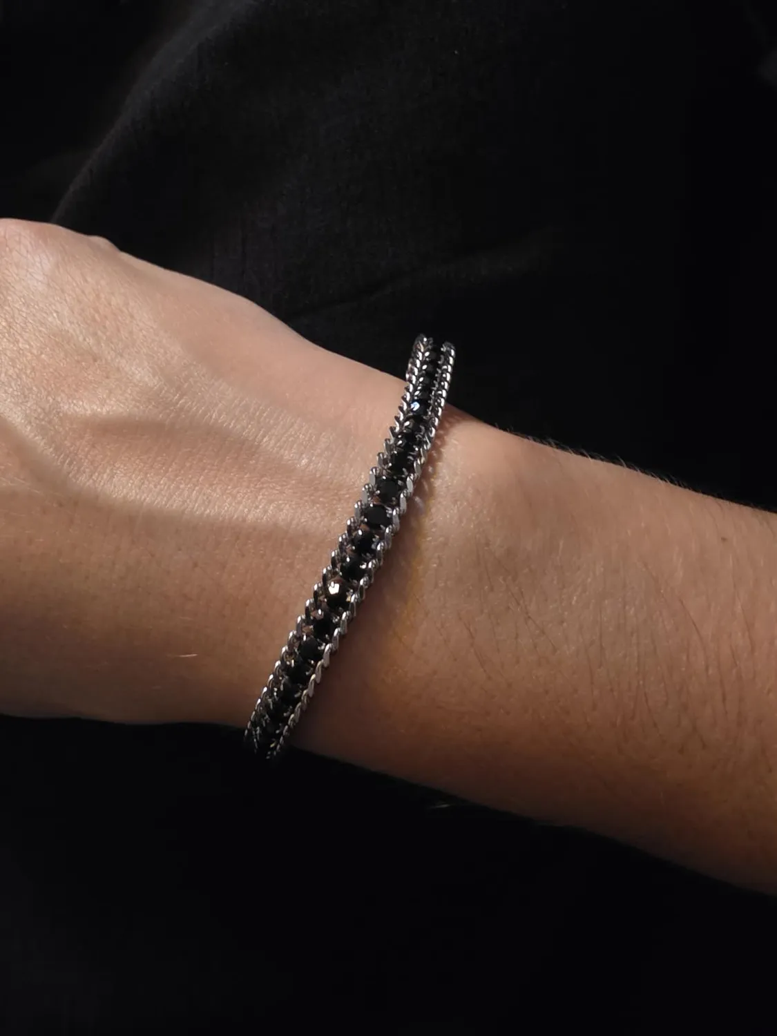Dada Gioielli Tennis e Grumetta Bracciale Bianco zirconi bianchi