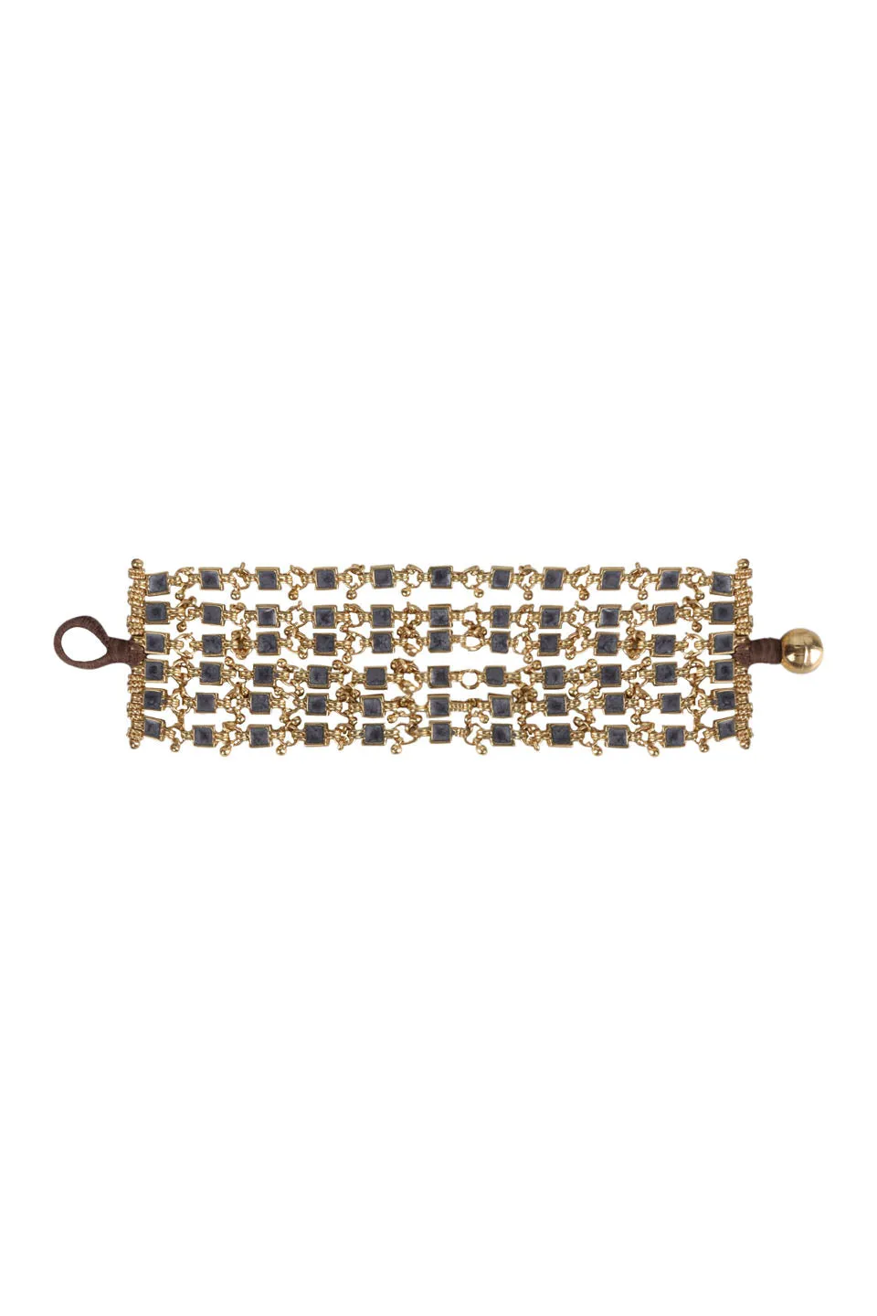 House of Tuhina Enamel Ocean bracciale smalto blu