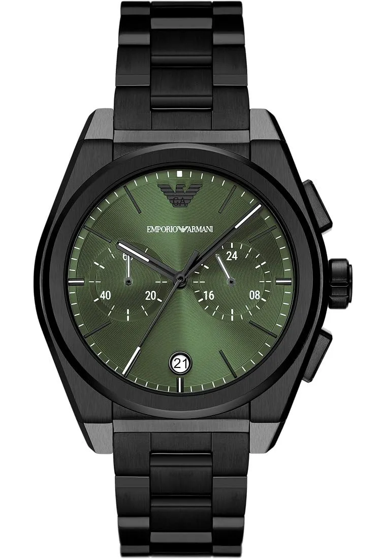 Emporio Armani Orologio Uomo Argento Nero Acciaio