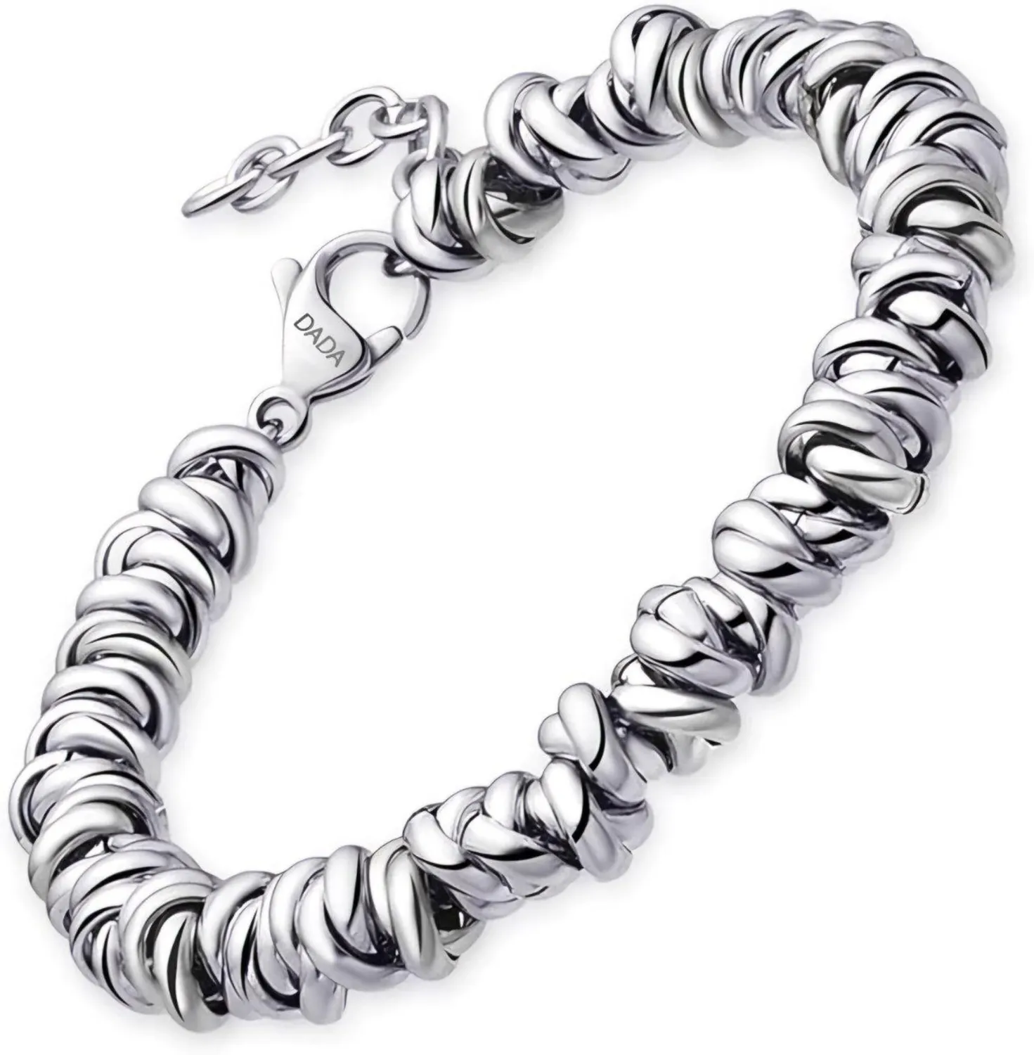 Dada Gioielli Bracciale Donna Anelli Blu Acciaio