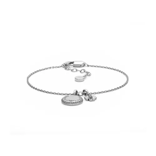 Emporio Armani EGS3276040 Bracciale Donna Acciaio Argentato Coin