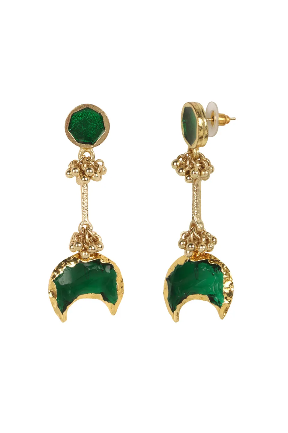 House of Tuhina Viya orecchini neri oro baisa