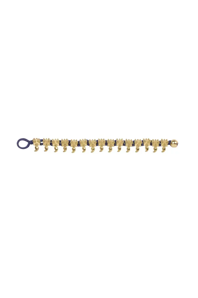 House of Tuhina Isha bracciale Baisa Gold blu Grecia