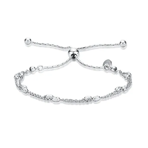 Diamond Treats bracciale donna argento 925 taglio diamante regolabile