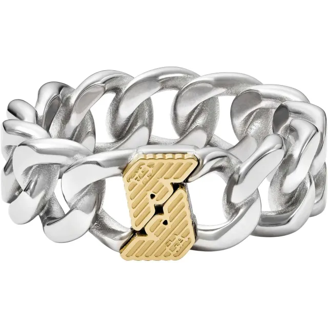 Emporio Armani Eagle Logo EGS3185040512 anello taglia 10 bicolore