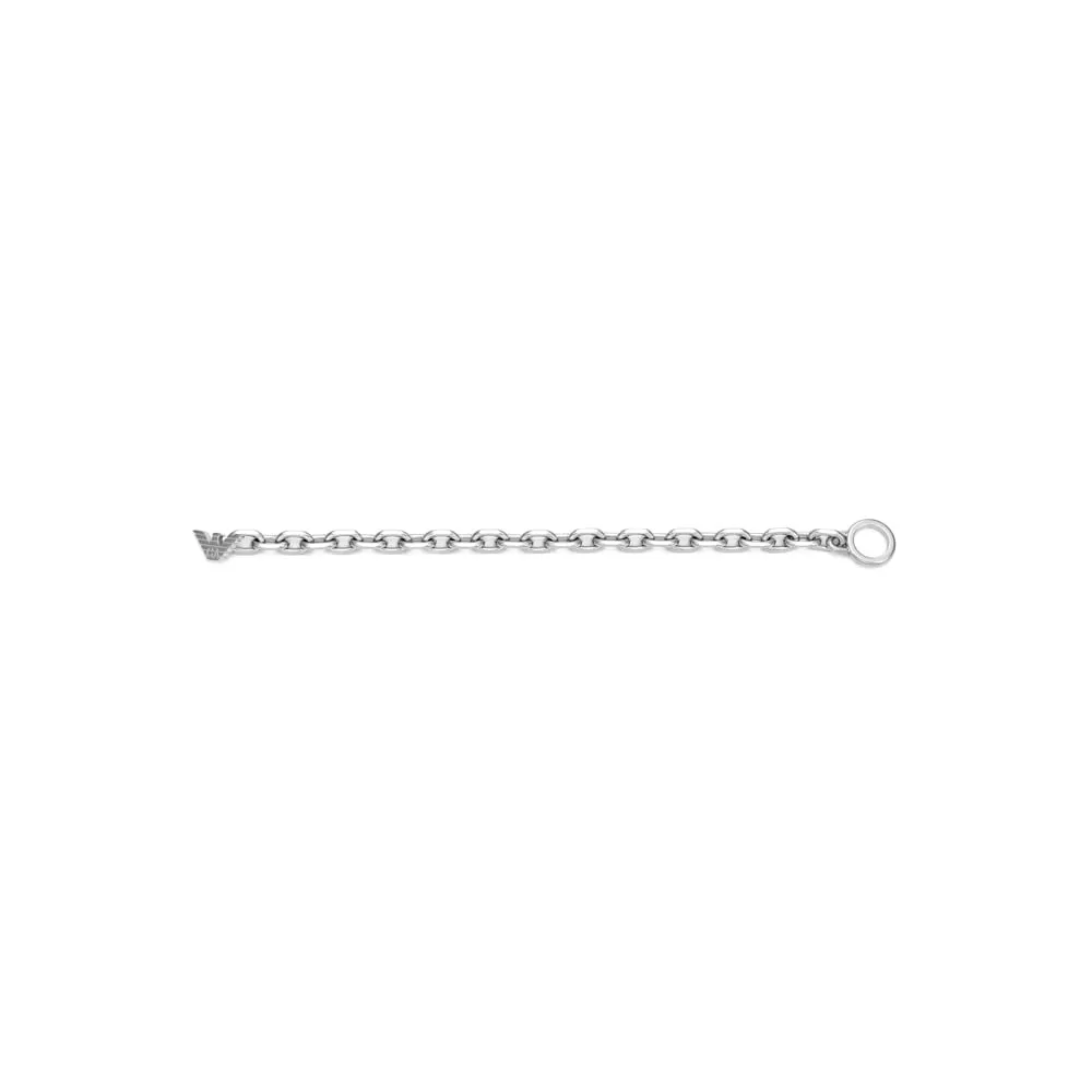 Emporio Armani Bracciale Uomo Nero e Acciaio Toggle