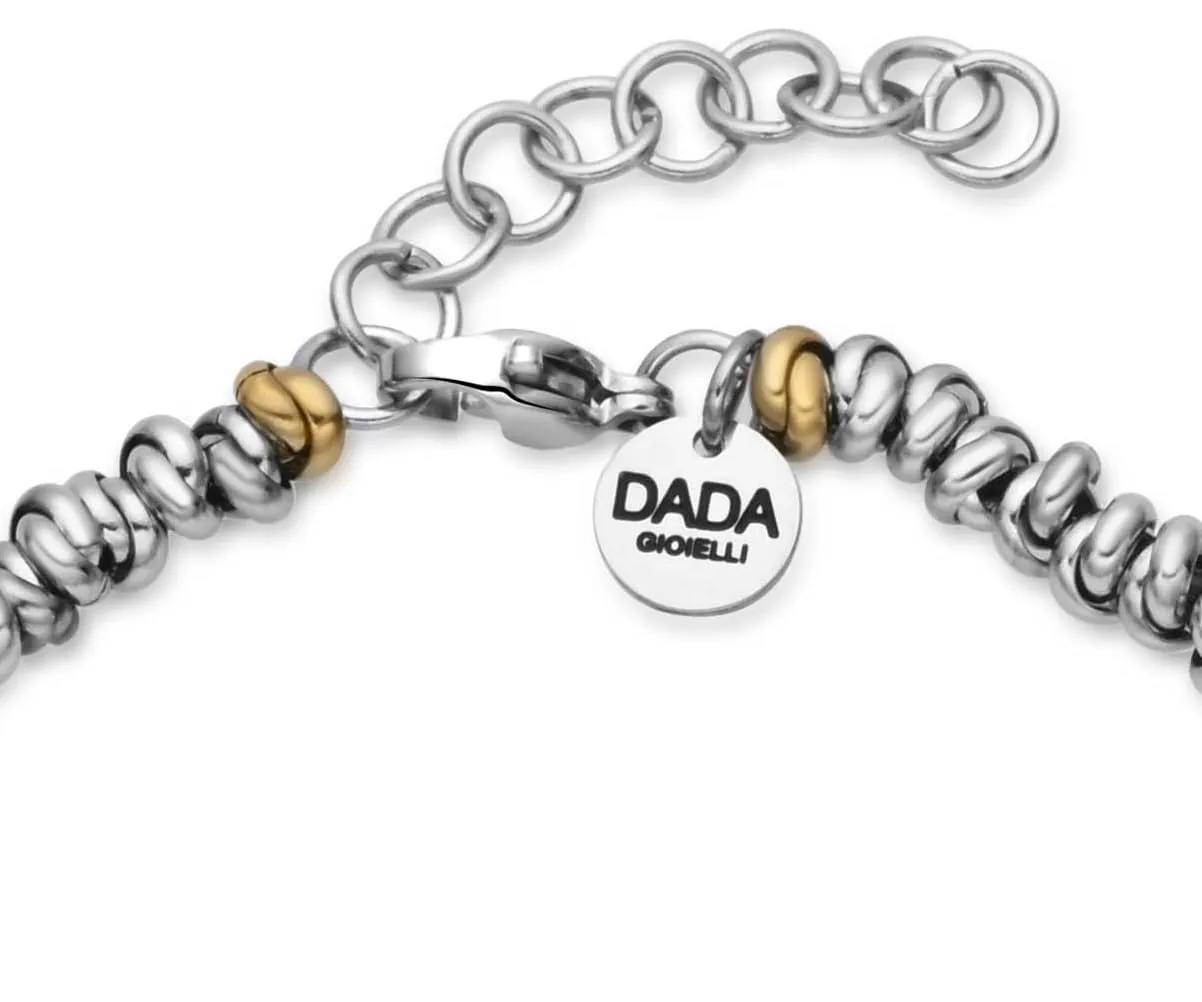 Dada Gioielli Bracciale Anelli Intrecciati Quadrifoglio Gold Acciaio
