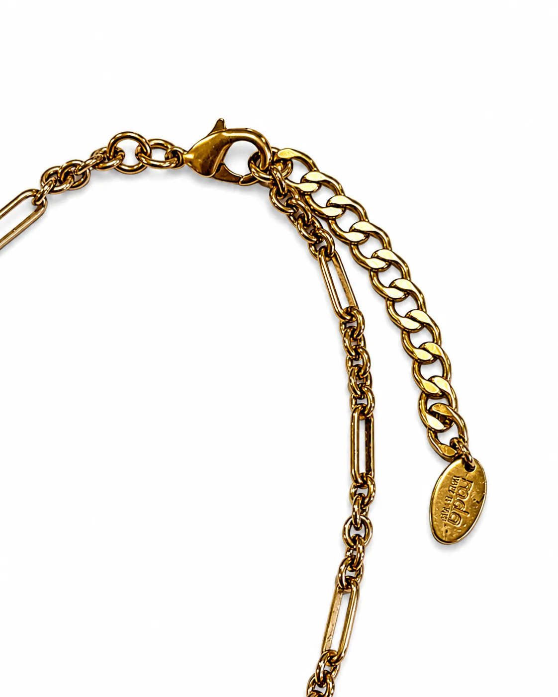 Rada Charms Corallo collana ottone oro antico