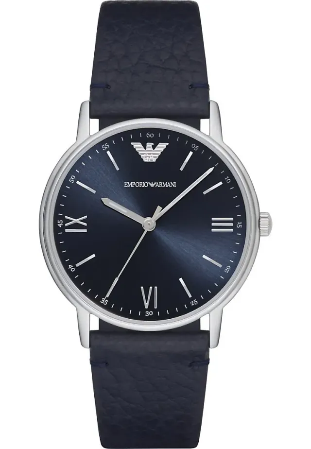 Emporio Armani Orologio Uomo Blu e Argento Classico