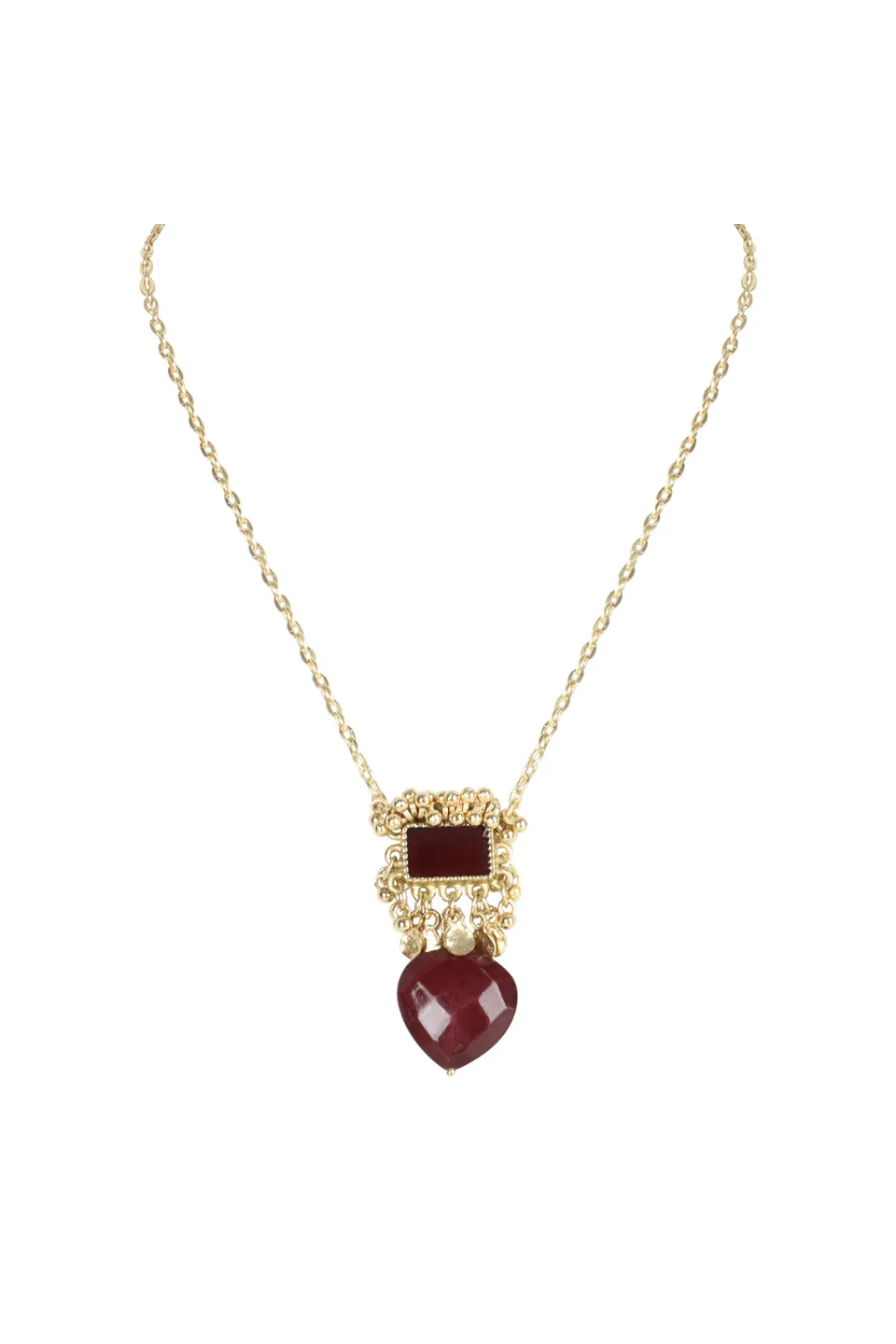 House of Tuhina Sonkari collana filo bordeaux